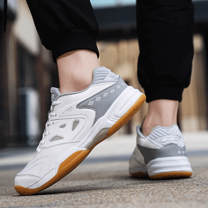 Lace-Up Flexible Tennis Shoes SF0738 - Breathable sports footwear with durable synthetic material and anti-slip rubber outsole.